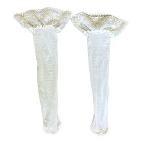 Womens white lingerie stockings